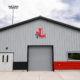 Front view of the Lancaster High School athletic field building